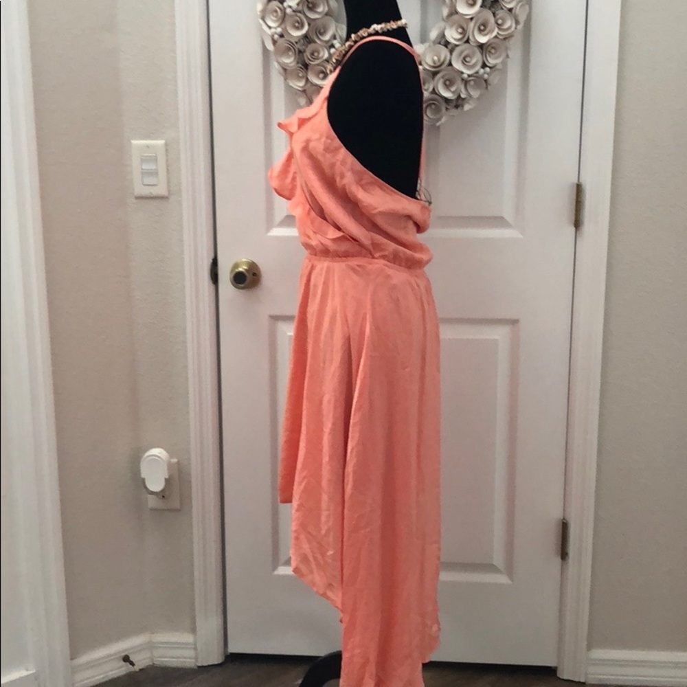 Coral Sexy strappy highlow dress - Picture 5 of 8